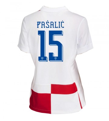 Kroatien Mario Pasalic #15 Replika Hjemmebanetrøje Dame EM 2024 Kortærmet
